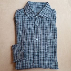 Bugatchi Uomo Large Teal Shirt